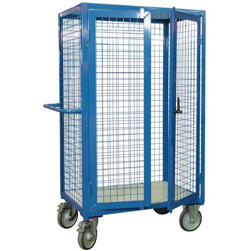 Carrello alto a griglia - 3 lati con coperchio e sportelli - Portata 500 kg - Fimm