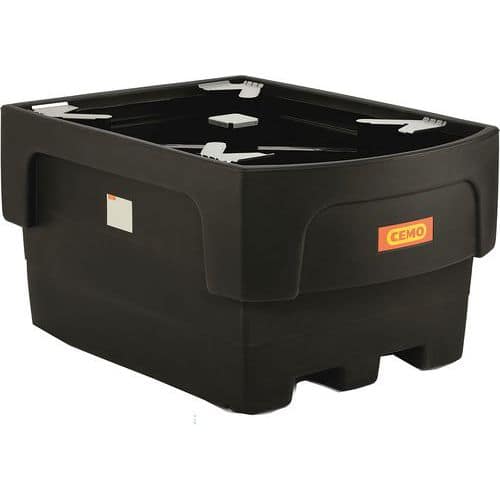 Vasca di raccolta 1 IBC con raccoglitore+griglia PE - 1100L