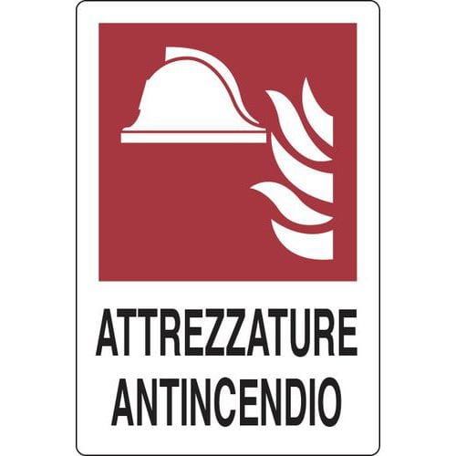 Cartello antincendio - Attrezzature antincendio