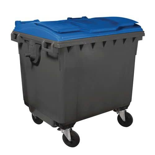 Cassonetto per rifiuti con 4 rotelle - 1100 L - Mobil Plastic