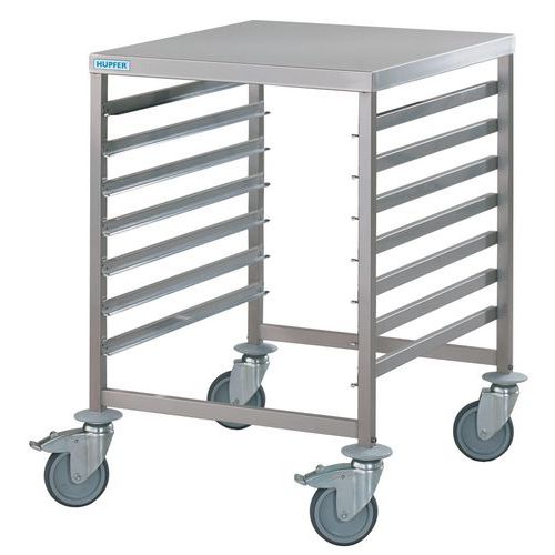 Carrello in inox con guide - Portata 150 kg