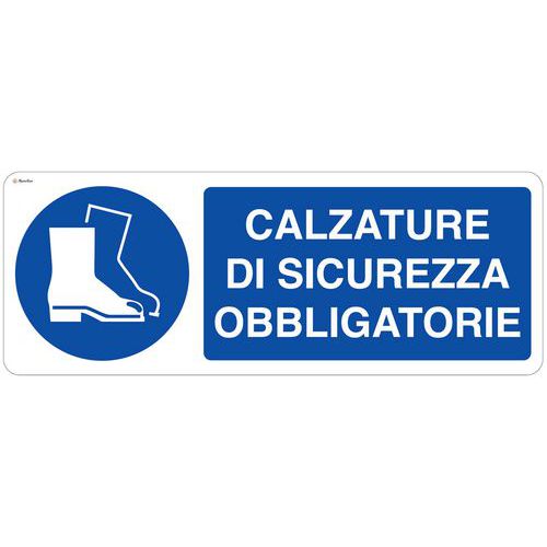 Cartello di obbligo - Calzature di sicurezza obbligatorie