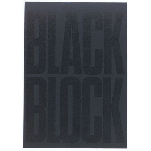 Bloc-notes Black block 29,7 x 21 cm - Carta gialla a quadretti 5 x 5