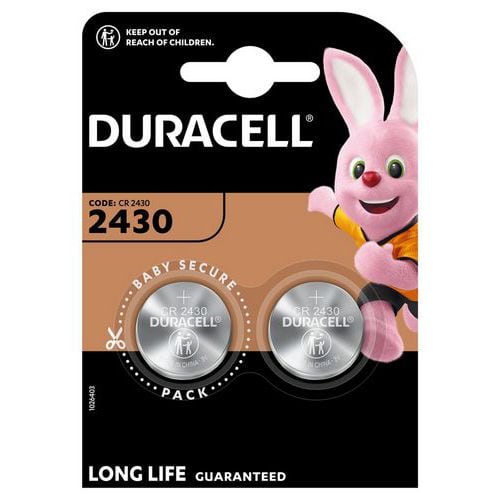 Pila a bottone al litio 2430 - Confezione da 2 - Duracell