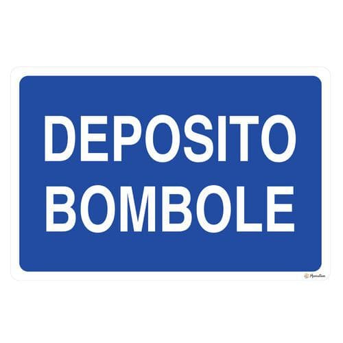 Cartello di informazione - Deposito bombole