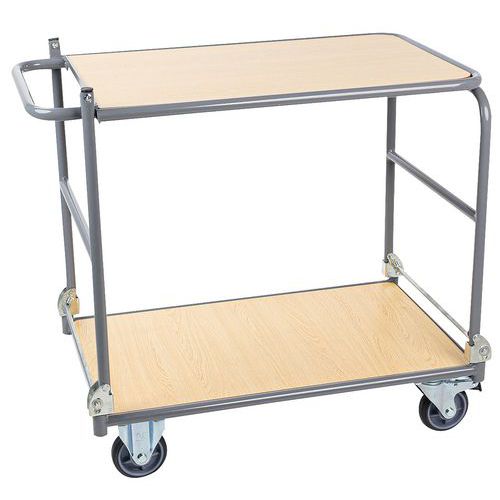 Carrello pieghevole a 2 ripiani - Portata 150 kg - Manutan Expert