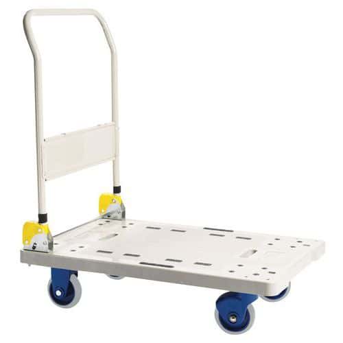 Carrello in plastica con sponda ribaltabile - Portata 300 kg