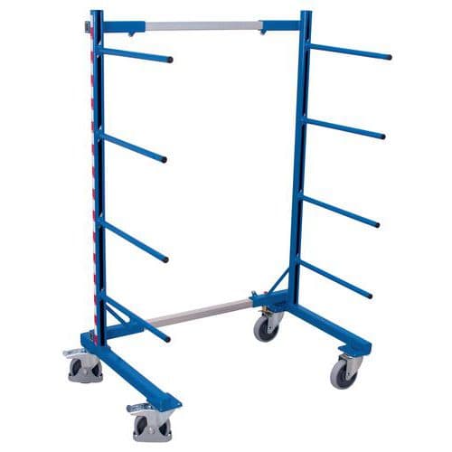 Carrello rastrelliera monofronte regolabile - Capacità 400 kg