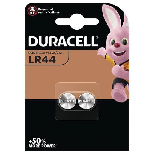 Pila a bottone alcalina LR44 V13GA - Confezione da 2 - Duracell