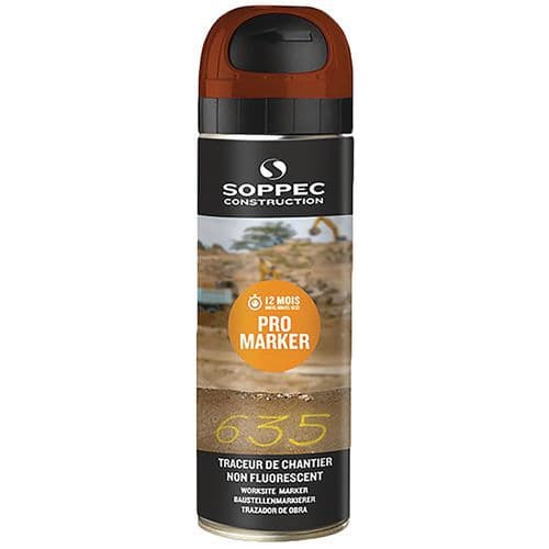 Vernice spray da cantiere non fluorescente Pro marker - 500 mL- Soppec