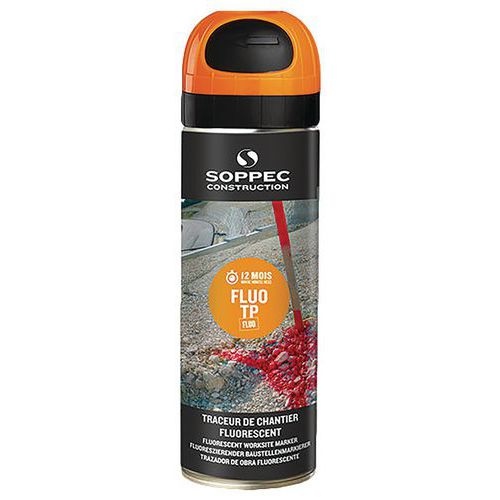 Tracciatore da cantiere spray fluorescente - Fluo TP® - 500 mL - Soppec