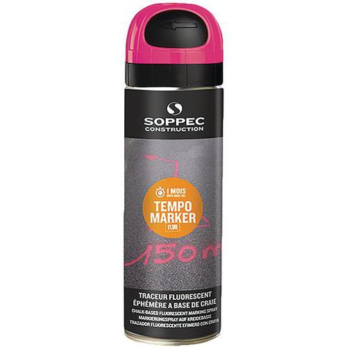 Traccialinee spray fluorescente a breve durata a base di gesso - Tempo Marker - Soppec