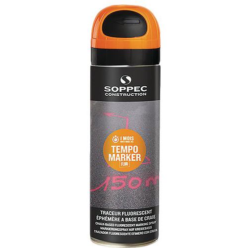 Traccialinee spray fluorescente a breve durata a base di gesso - Tempo Marker - Soppec