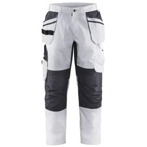 Pantalone da pittore con tasche per attrezzi sospesi Unite Bianco / Grigio scuro