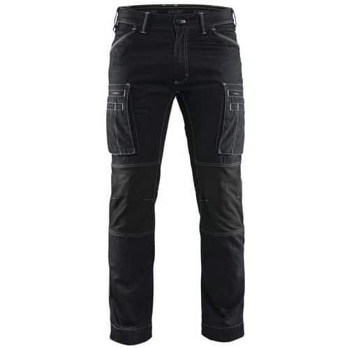 Pantaloni Service con inserti stretch Nero