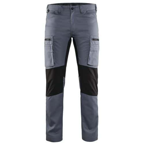 Pantaloni Service con inserti stretch Grigio/Nero