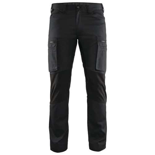 Pantaloni Service con inserti stretch Nero