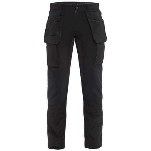 Pantaloni di servizio con pannelli elasticizzati Nero