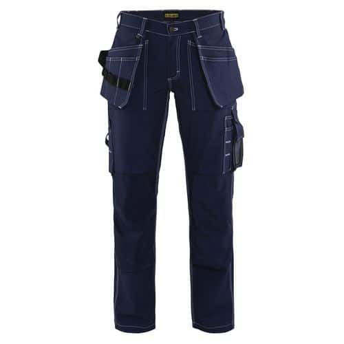 Pantaloni con Tasche Flottanti Donna Blu marino