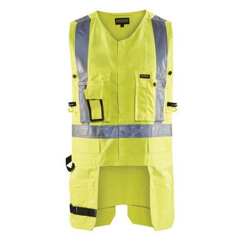 Gilet porta-attrezzi ad alta visibilità giallo fluorescente