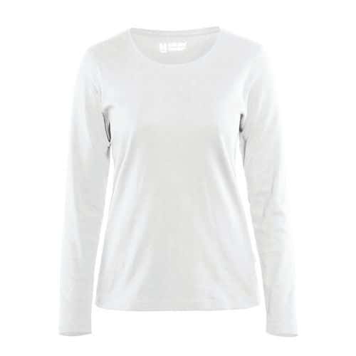 T-shirt a maniche lunghe da donna bianco