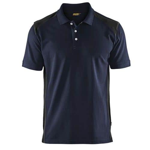 Polo pike' blu scuro/nero