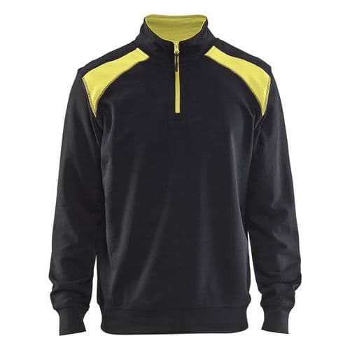 Half-zip 2-tone  Nero/Giallo