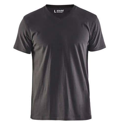 T-shirt, Scollo a V Grigio Scuro