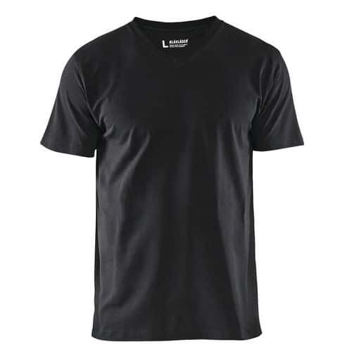 T-shirt, Scollo a V Nero