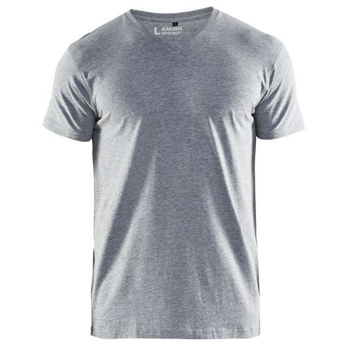 T-shirt, Scollo a V Grigio