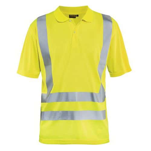 Polo anti-UV alta visibilità giallo fosforescente