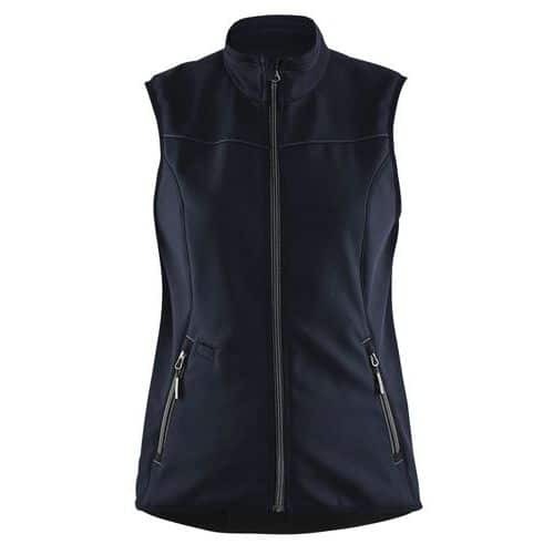 Gilet softshell da donna senza maniche, blu scuro/nero