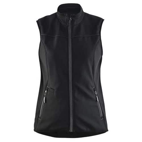 Gilet softshell da donna senza maniche  Nero / Grigio scuro