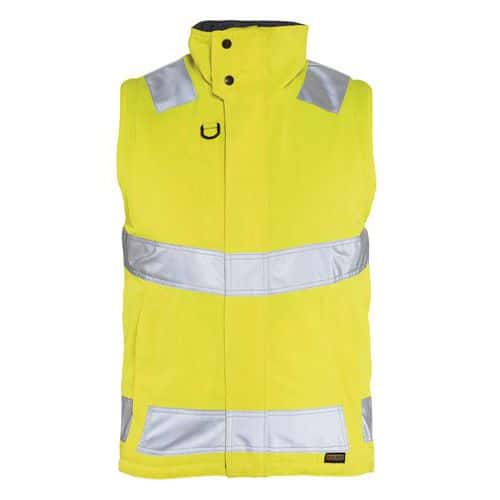 Gilet ad alta visibilità idrorepellente giallo fluorescente