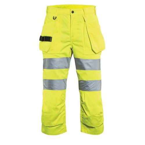 Pantaloncini da donna giallo fluorescente ad alta visibilità