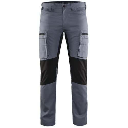 Pantaloni Service con inserti stretch Grigio/Nero