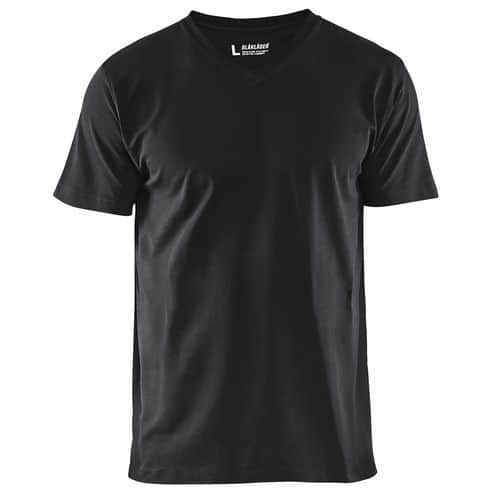 T-shirt, Scollo a V Nero