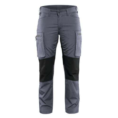 Pantaloni stretch da donna per servizi grigi/neri