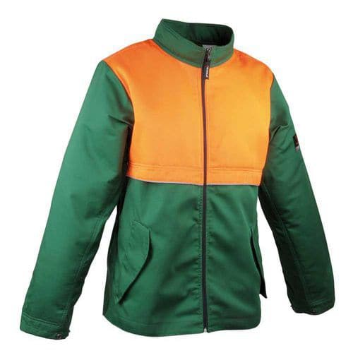 Giacca anti taglio SAW BRAKE verde/arancio