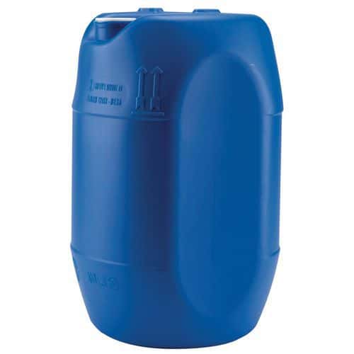 Fusto 30L blu rotondo sfaccettato con 2 tappi omologati