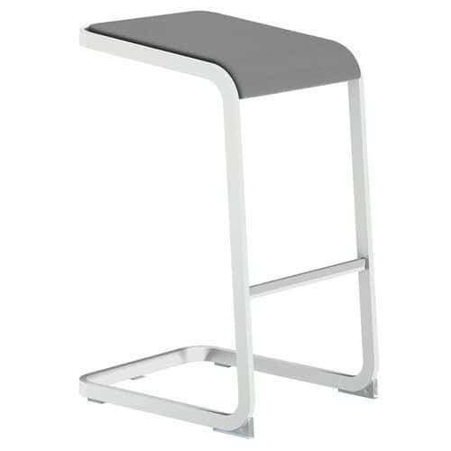 Sgabello alto ergonomico con piede bianco C-Stool