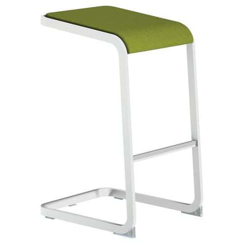 Sgabello alto ergonomico con piede bianco C-Stool