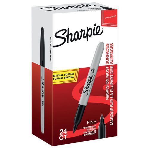 Pennarelli indelebili nero Sharpie - Value pack 20 + 4 in omaggio