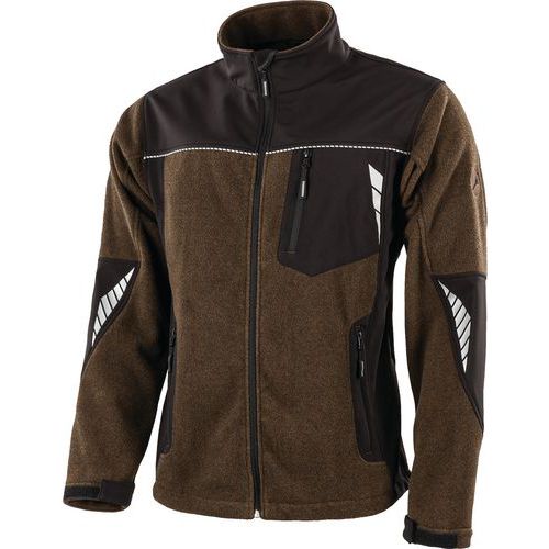 Giacca in pile/softshell EXPLORER BRUN