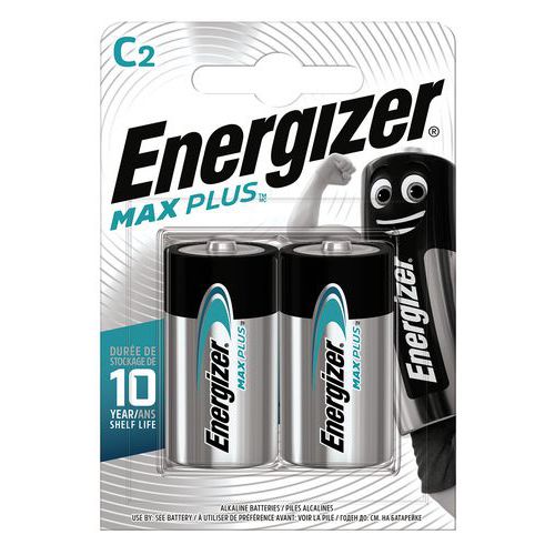 Pila alcalina Max Plus C/LR14 FSB2 - Lotto da 2 - Energizer