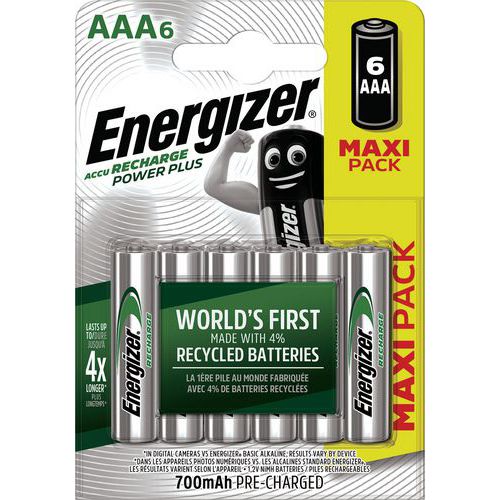 Pila Power Plus AAA precaricata - 700 mAh - Lotto da 6 - Energizer