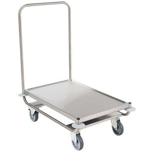 Carrello inox - 1 sponda fissa - Portata 120 kg