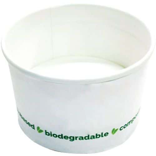 Coppetta gelato e paletta biodegradabile e compostabile