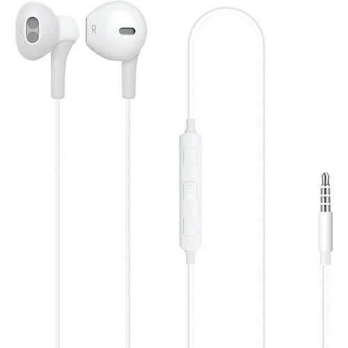 Kit auricolari stereo per iPhone 5 e 6 iPad e Android bianco - Moxie