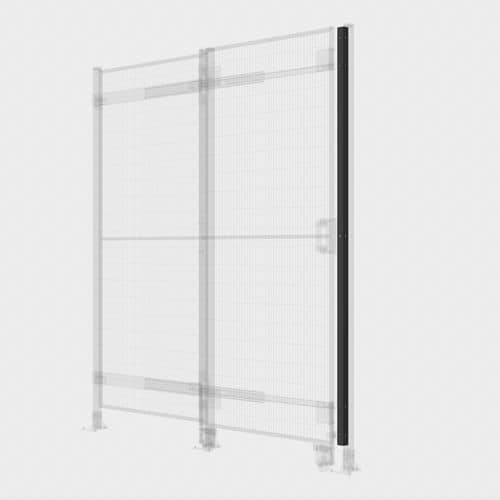 Tubo di battuta 40x40x1480 mm per piantana porta scorrevole ImpactGuard